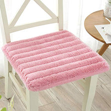 XHNXHN Cuscini per sedie da Pranzo Corti in Peluche, Cuscini per sedili Antiscivolo per Esterni per Interni Cuscini per sedie da Cucina Quadrati Traspiranti Cuscini per sedie da Ufficio-Rosa c 45x4