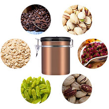 Camidy - Contenitore ermetico per chicchi di caffè, in acciaio INOX, 1,5 l