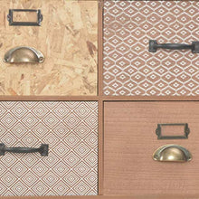 SKM Credenza con 5 Cassetti Marrone 60x30x78 cm in MDF