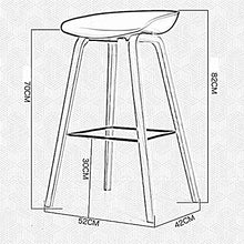 YS Sedia Moderna Semplicità Cucina Struttura in Legno Massello Pedale a Forma Di Anello Mobili Cuscinetto Sgabello da Bar,Giallo