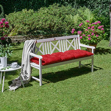 Beautissu Cuscino per panche Flair BK ca.120x50x10 cm soffice e Comodo - per panchine da Giardino e dondoli - Rosso