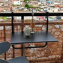 KAISIMYS Tavolo Pieghevole da Esterno con ringhiera da Balcone, Tavolo Pieghevole da Parete per tavolino da Giardino da Balcone, Regolabile in Altezza