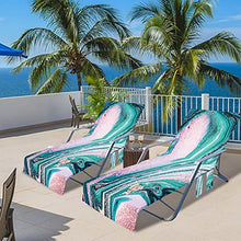 Sdfsa - Coprisedia da spiaggia per chaise longue con tasche laterali per piscina, sdraio, prendisole, vacanza