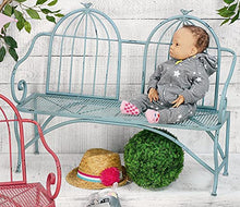 Hoff Interieur bambini bank "UCELLO" in ferro 82 cm, azzurro