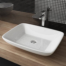 Lavabo in ceramica di design, 59,4 cm x 43,9 cm x 12,7 cm, per bagni