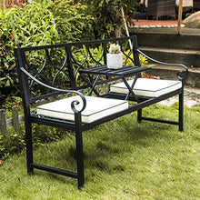 2 pezzi Cuscino per panca da giardino per esterni, Cuscino per mobili per panchina da parco, morbido e confortevole per mobili Cuscino per sedia da veranda (solo cuscini per sedili, niente panche)