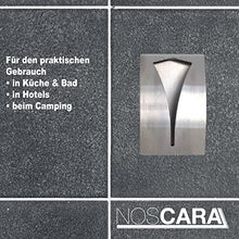 Noscara, portasciugamani in acciaio inox, autoadesivo, senza foratura, set da 2 pezzi
