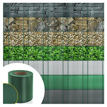 casa pura Copri Ringhiera Balcone - Strisce Privacy PVC | Teli Impermeabili per Esterno | 19 cm x 35 m, Vari Design | Verde