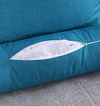 Xufei Cuscino Triangolare Cuscino Schienale Cuscino cervicale Cuscino ergonomico Curl Cuscino per Ufficio Schienale per Schienale (Color : Peacock Blue, Size : 60cm*50cm*20cm)