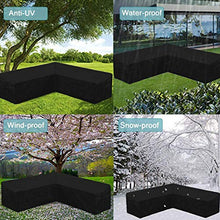 Coperture per Angolari Arredo Giardino 210d Oxford, Telone Impermeabile per Telo Copri Divano A Forma L, Esterno Mobili da Giardino Coperture Antipolvere,286x222cmx82cm(112 * 87in*31in)