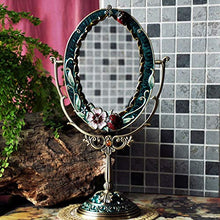 Specchio Da Tavolo Single-Sided, Specchi D'Argento Di Bellezza Di Principessa Di Trucco Di Principessa Di Trucco Del Metallo Del Retro Telaio Metallico D'Argento