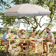 Kingsleeve Ombrellone Spiaggia 200cm UV50+ Inclinabile Altezza Regolabile Ombrelloni Giardino Mare