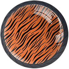Tiger Animal Stripes Pattern Pomelli per Porta Set di 4 Pomelli per Mobili Manopole per Cassetti Cucina Armadio Vetro