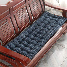 Cuscini per sedie a dondolo per lettini da giardino, cuscini per divani da esterni per interni Cuscini per divani con lacci Cuscini per sedie traspiranti imbottiti spessi Blu B 55x165cm (22x65In)