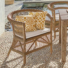 Loberon Poltrona Saint Georg, Rattan, Poliestere, Schiuma espansa, L/A/P ca. 63/82/70 cm, Marrone