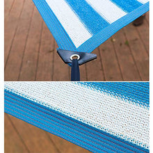 WXQIANG - Telo parasole per esterni da giardino, a strisce bianche e blu, resistente ai raggi UV, protezione solare, isolamento termico, dimensioni: 3 x 3 m