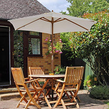 Outsunny Ombrellone in Legno da Esterno Giardino 2.5X2.3M Crema