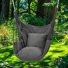 Erfula Comoda Sedia Pensile Amaca in Corda Sospesa in Tela di Cotone Comfort E Durata Superiori Sopporta Fino A 250 kg 130x100 Cm Include 1 Cuscino 2 Corde Legate 1 Borsa Beautifully