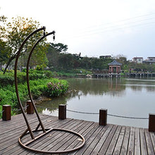 Home Deluxe, Sedia sospesa in polyrattan. Cuscino per seduta e schienale (marrone)
