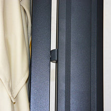Mendler Ombrellone Parasole HWC-A96 3,5x3,5m Alluminio con Volante Antracite con Base