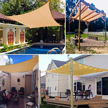 Yidaxing Tenda da Sole Rettangolare a Vela da 2 x 3 Metri, Tenda da Sole Impermeabile con Protezione dai Raggi UV per Patio, Giardino, Esterno, Colore Sabbia