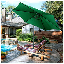 Novonova - Ombrellone inclinabile, da giardino, da esterno, in poliestere e struttura metallica, altezza 2,6 m, diametro 2,9 m, SY-PS630, colore: Verde