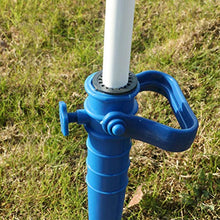 Yardwe 2 supporti regolabili per ombrellone da spiaggia in plastica, per ombrellone da spiaggia, blu (42 cm)