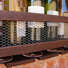 JCSW Portabottiglie da Parete in Legno con Supporto in Vetro, portabottiglie Multifunzione, THV005VHT
