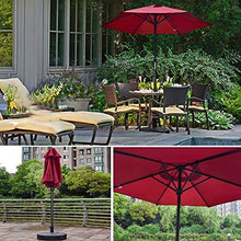 Ombrellone da Giardino/ Balcone/ Terrazzo Rosso Antipioggia Ombrelloni Da Giardino Per Ombrelloni Per Tavolini, Ombrello Da Mercato Rotondo Portatile Per Balcone Da Giardino Esterno, 2 M / 6,5 Piedi