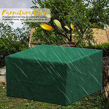 Copertura per mobili da giardino, impermeabile, 126 x 126 x 74 cm, per mobili da giardino da esterni, rettangolare, in rattan, resistente agli strappi