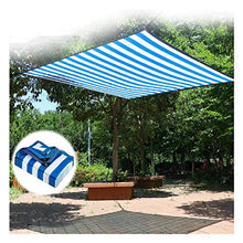 WXQIANG - Telo parasole per esterni da giardino, a strisce bianche e blu, resistente ai raggi UV, protezione solare, isolamento termico, dimensioni: 3 x 3 m