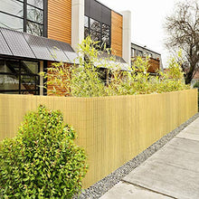 Aufun Recinzione in PVC per giardino, balcone, terrazza, esterni, piscina, 90 x 500 cm, bambù