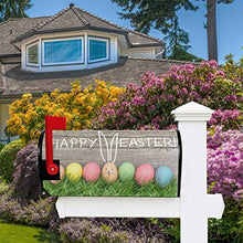 Happy Easter Eggs and Cute Bunny Ear Grasses Mailbox Covers magnetico grande postale casella avvolge giardino cortile casa Decor dimensioni 64,8 x 53,3 cm
