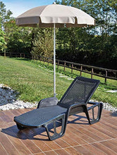 DMORA 8052773494922 Lettino da Esterno, Prendisole Pieghevole, Impilabile, Effetto Rattan, 192 x 71 x 45 cm, Made in Italy, Antracite