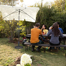 Relaxdays Base per Ombrellone, per Aste con D: 35 mm, 38mm, 48 mm, Adattatori Precisi, Antivento, Stabile, Nero