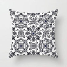 Federe Cuscini Divano 45X45,Serie Di Porcellana Blu E Bianca Stampata Mandala Copridivano, Fodera Per Cuscino Lombare Per Divano Da Ufficio, Set Di Articoli Per La Decorazione Della Casa Di 4, Stile 7