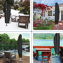 Parasol Cover Fodera Protettiva per Ombrellone Oxford 210D Copriombrellone Copertura per Ombrellone Impermeabile Resistente allo Strappo Nero