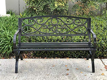 Schienale Ghisa Leisure Park Bench Presidenza del Patio (Color : Black)