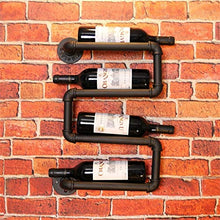 LHQ-HQ Water Pipe Wine Rack Wall Hanging Display Stand Bar Rack