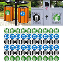 Conkergo 60PCS / Set Collezione Circolare Garbage Identificazione Ricicli Decalcomania Dollbin Sticker