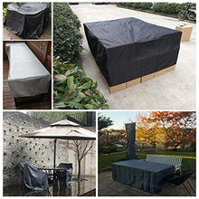 QIANC Coperture per Set Arredo Giardino,Copertura per Mobili da Giardino Impermeabile,Resistente allo Strappo,per Tavoli e Sedie da Esterno,Black_160x160x84cm