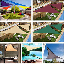 XJHKG Tenda A Vela Parasole Triangolare, Vela Ombreggiante Corde 3 di Supporto Impermeabile Protezione Raggi UV per Giardino Balcone Terrazza (5 x 5 x 5m,Verde)