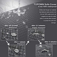 TOPOWN Copridivano Elasticizzato, Jacquard Copridivano Antiscivolo, Copertura per Divano, Lavabile Coprisofà Divano Protezione per Divano (3 Posto, Grigio)