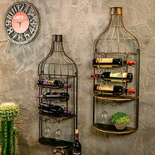 LHQ-HQ Ferro Wine Rack Retro Bar Decorazione differente Style37 X 95 X 18 Centimetri