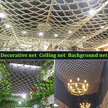XXN Rete della Canapa della Maglia,Rete Decorativa per Soffitto Industriale Cargo Climb Net Scala per Bambini in Corda di Juta di Cotone Rete per Corrimano per Casa Sull'albero per Adulti per Bambini