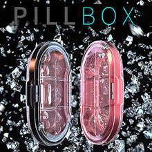 REOOHOUSE Organizer portatile per pillole, scatola portatile per pillole di vitamine per medicinali da viaggio, materiale Tritan senza BPA(Rosa)
