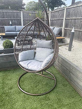 Uova ruggine appeso uovo sedia altalena terrazza Giardino,Brown