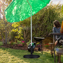Relaxdays Base per Ombrellone, per Aste da 37-50 mm, Resistente alle Intemperie, Giardino & Balcone, Ø 49 cm, Nero
