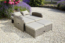 greemotion Bahia Divano da Giardino in Rattan con Isola, 220 kg, Marrone, 118x75x96 cm - Arredi Casa