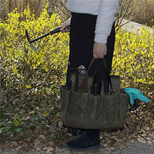 ZXZS Borsa per Utensili da Giardino, Sacchetto di Stoccaggio, Tela Cerata Morbida E Umida, Adatta per Uomini E Donne, Verde dell'Esercito